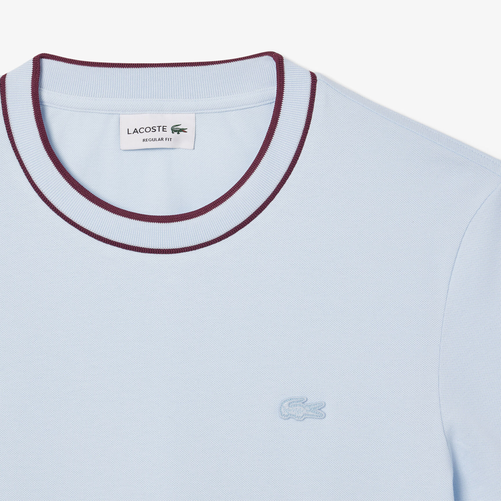 Stretch Pique Stripe Collar T-shirt