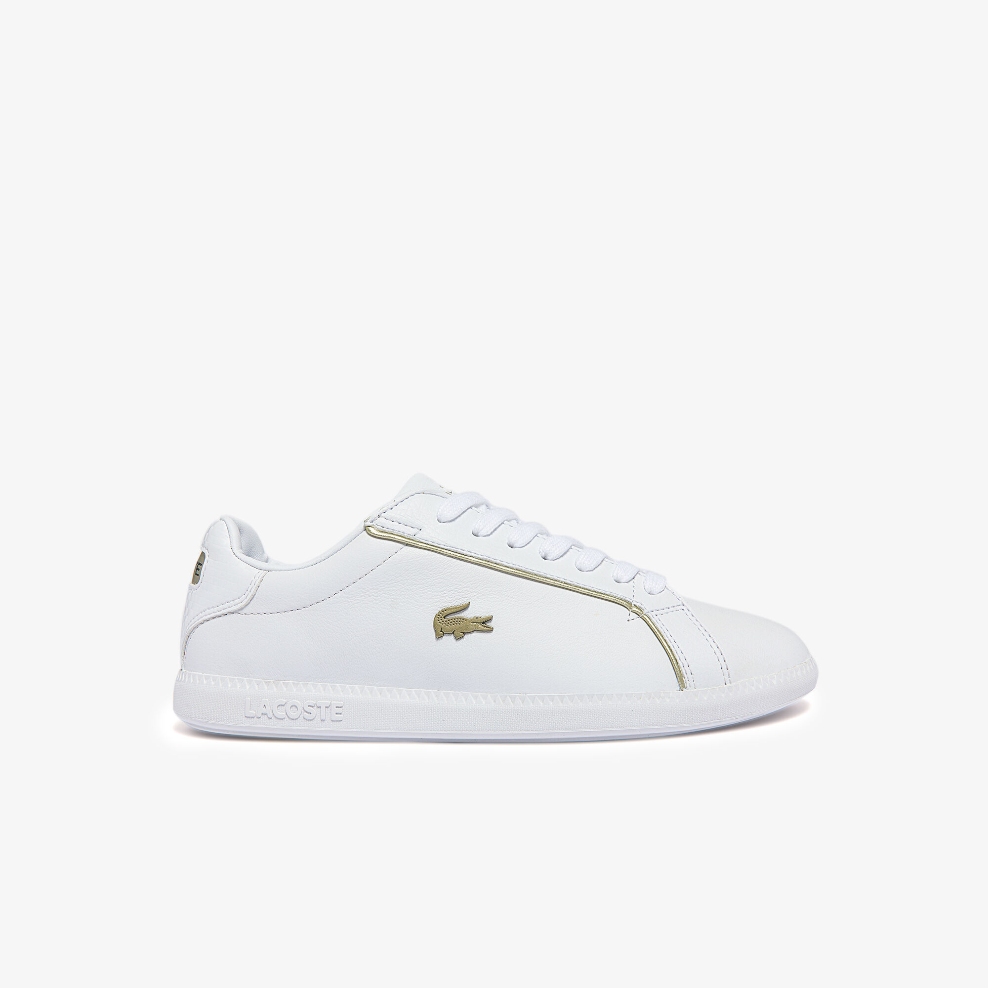Plain white best sale lacoste trainers