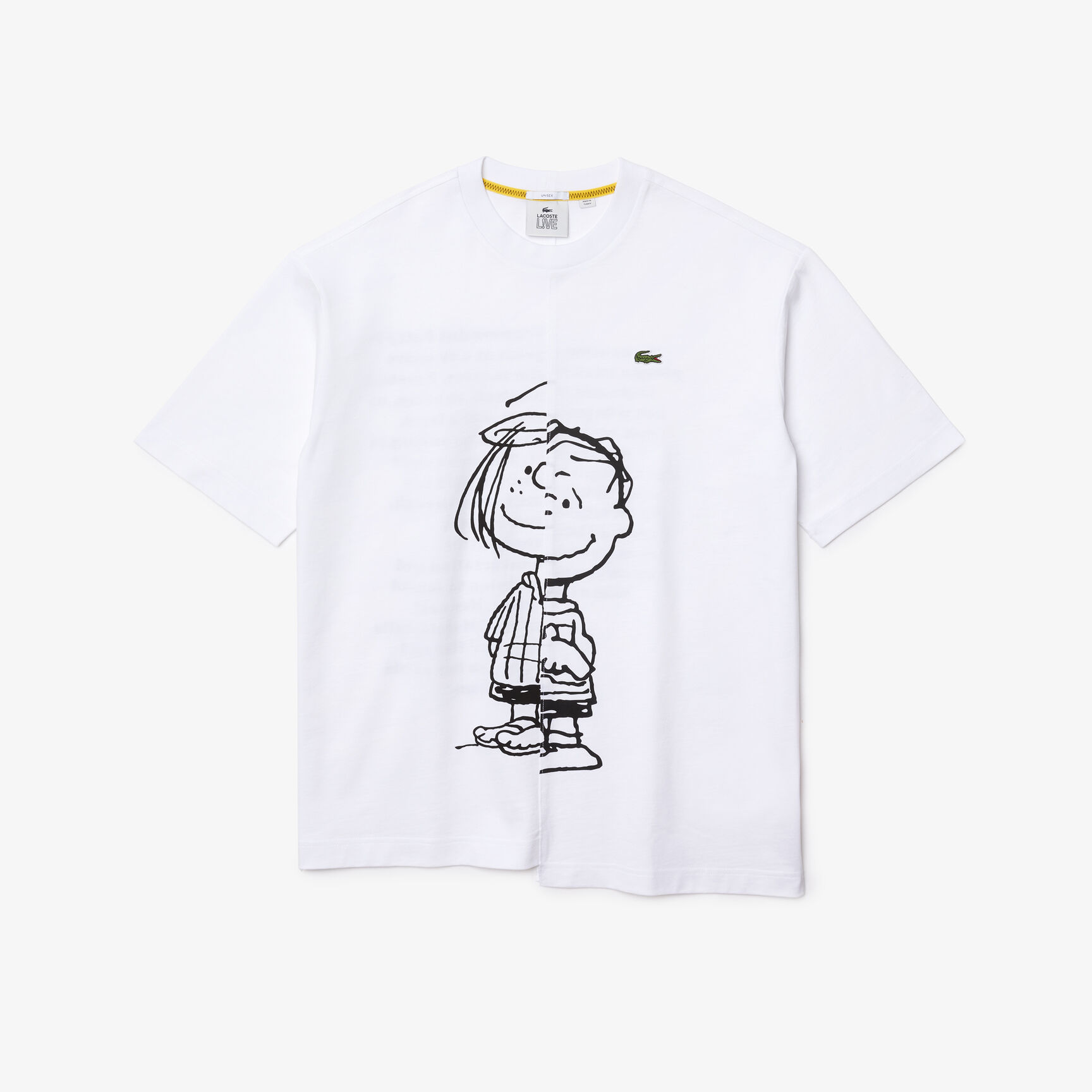 تيشيرت فضفاض مناسب للجنسين من مجموعة Lacoste L!VE x Peanuts
