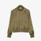lacoste oversized embroidered signature satin bomber jacket