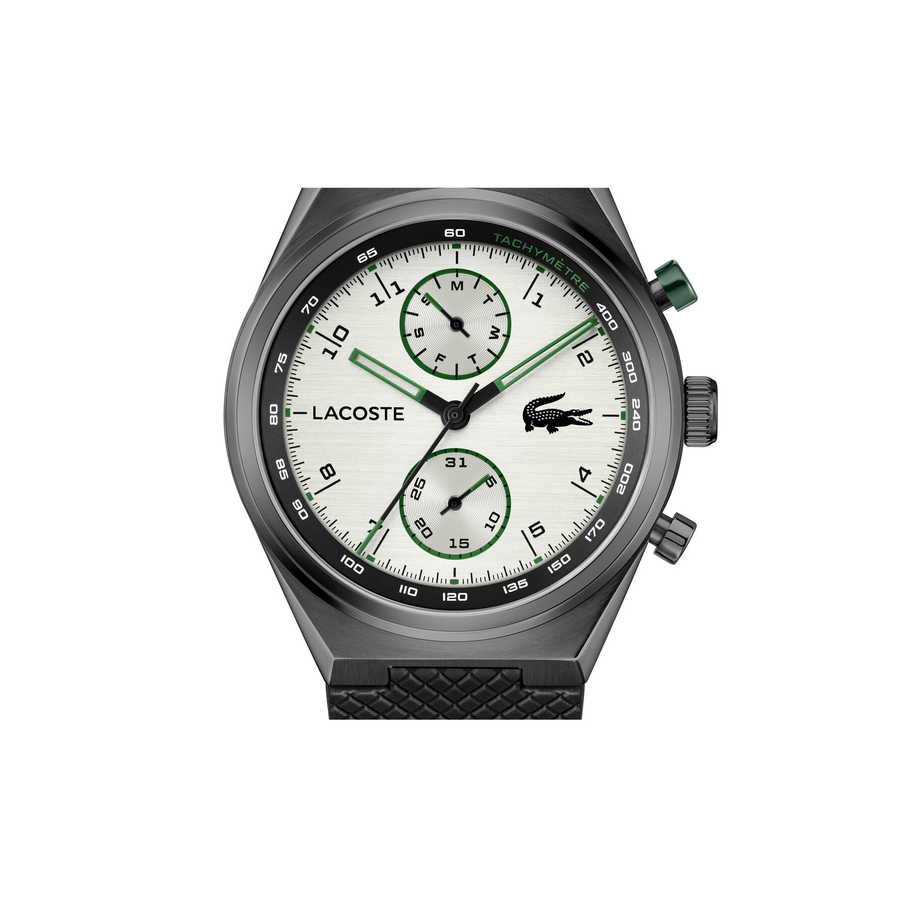 lacoste black silicone strap men s watch