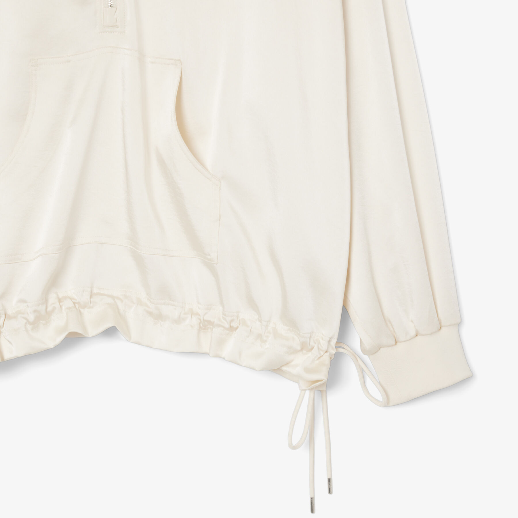 lacoste high zipped neck oversized popover jacket
