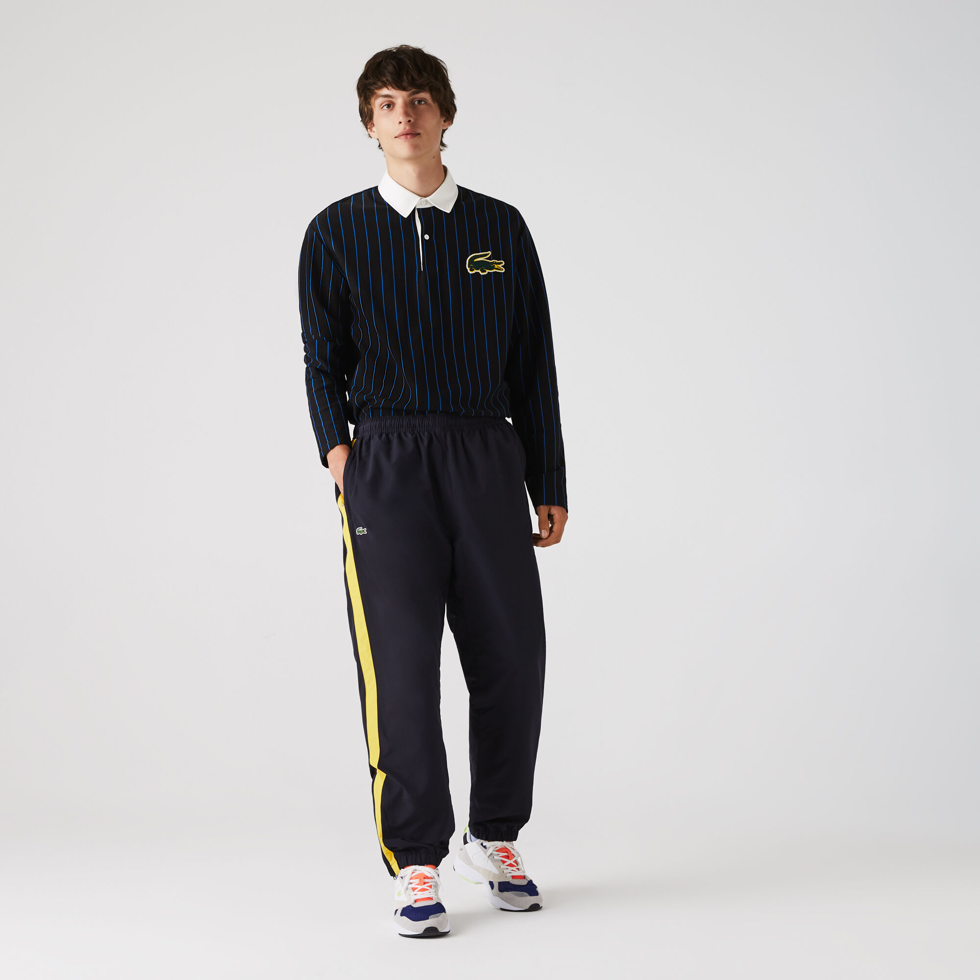 Men's Contrast Striped Water-Repellant Tracksuit Pants