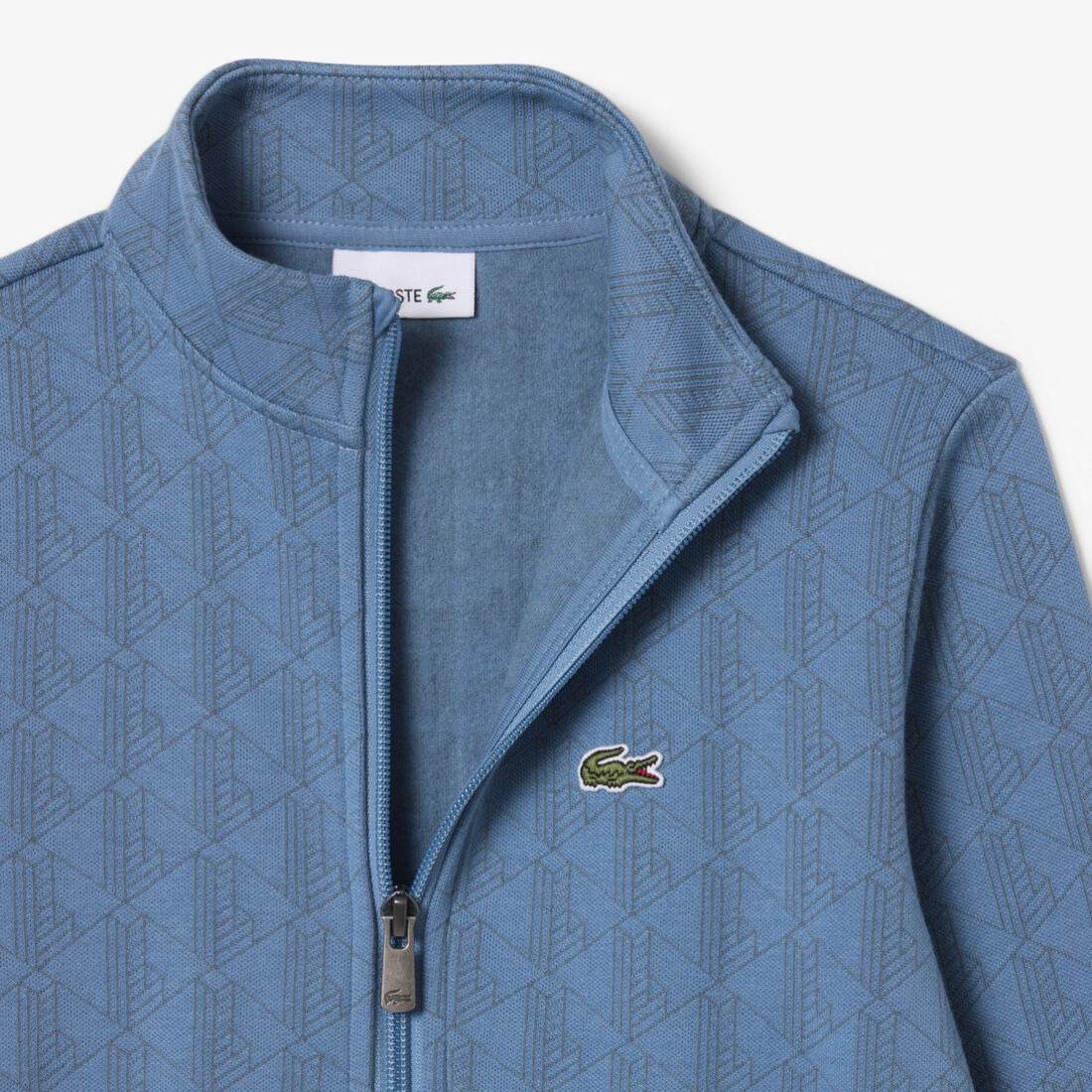 Zipped Monogram Fleece Hoodie lacoste zipped monogram fleece hoodie