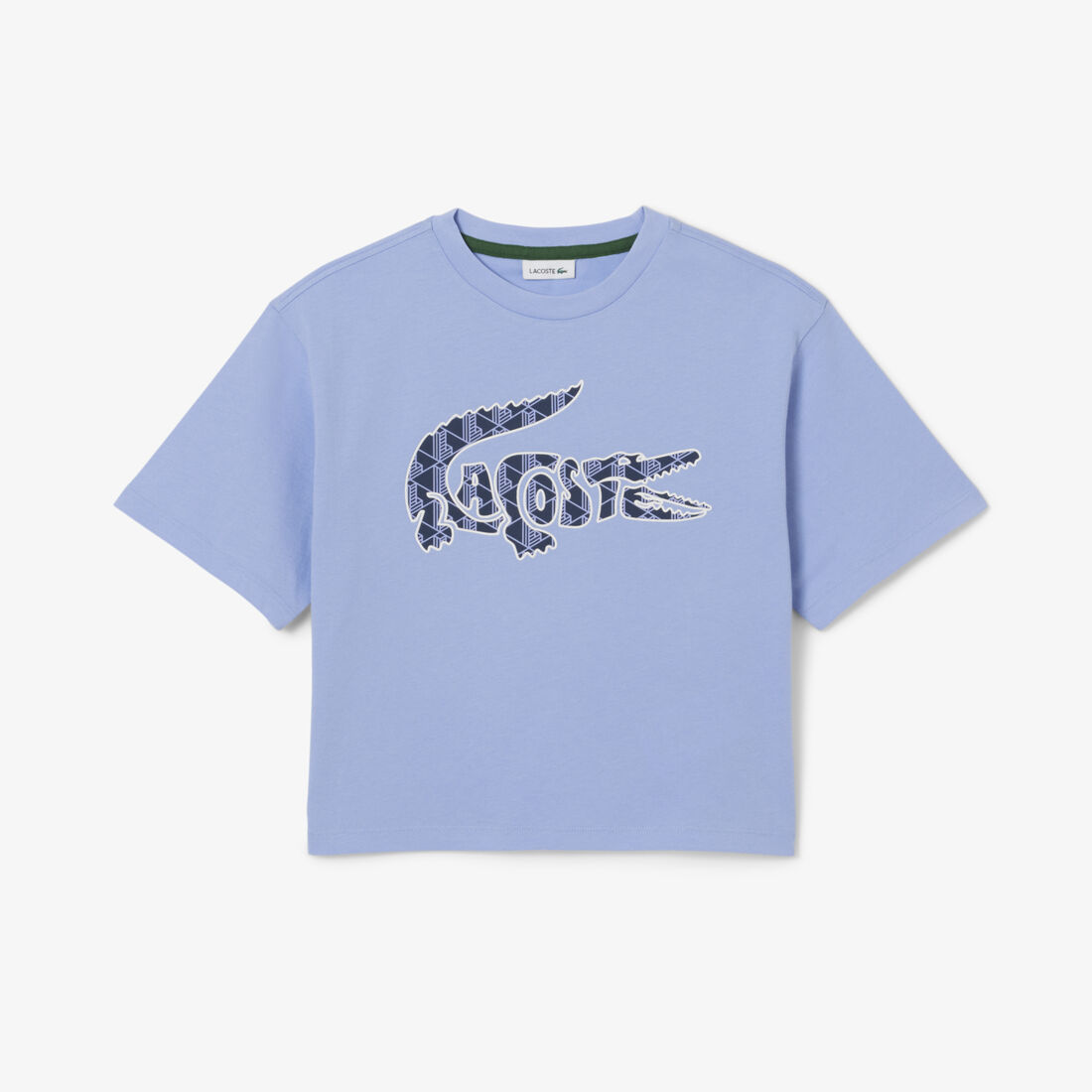 تي شيرت قطني بطبعة مونوغرام