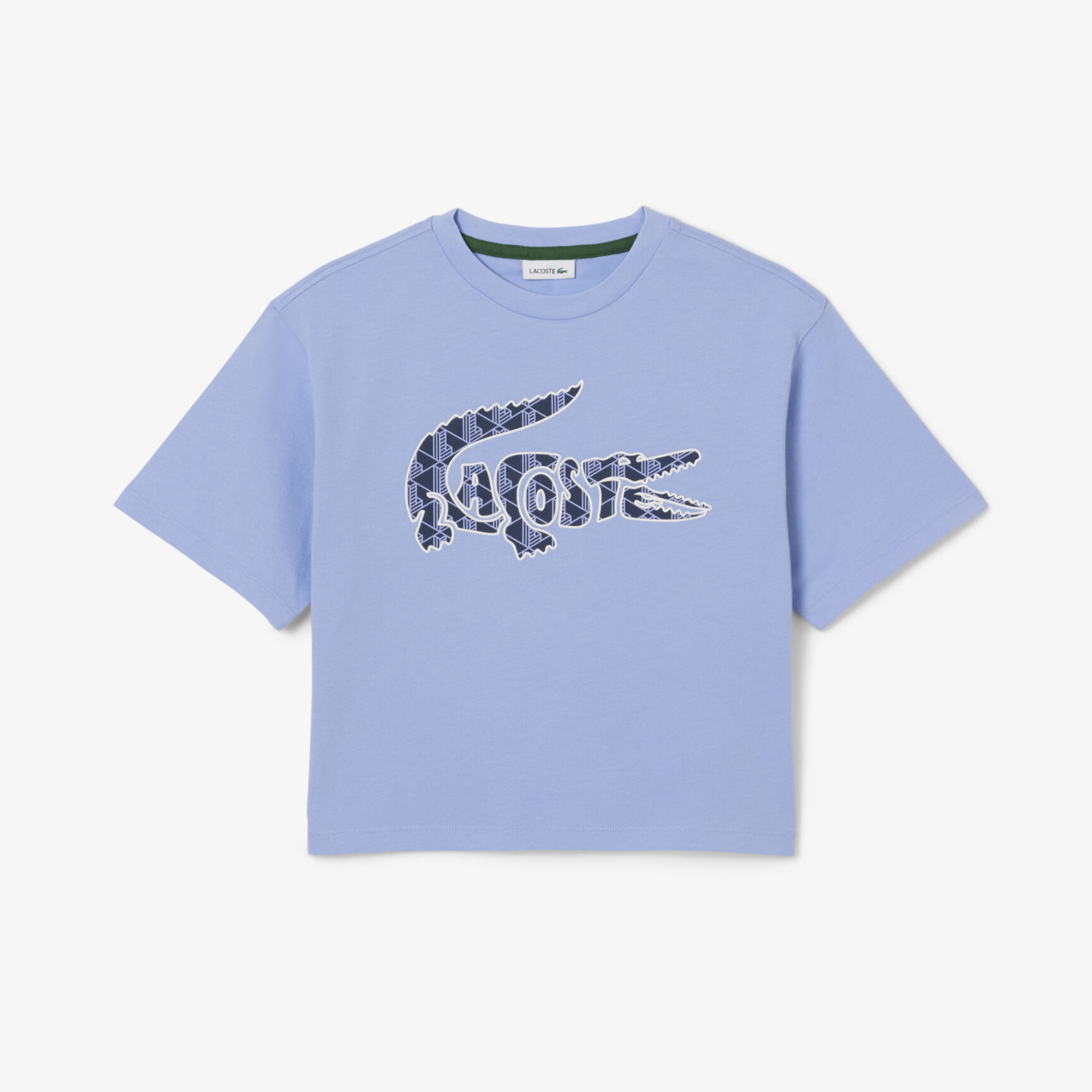 تي شيرت قطني بطبعة مونوغرام