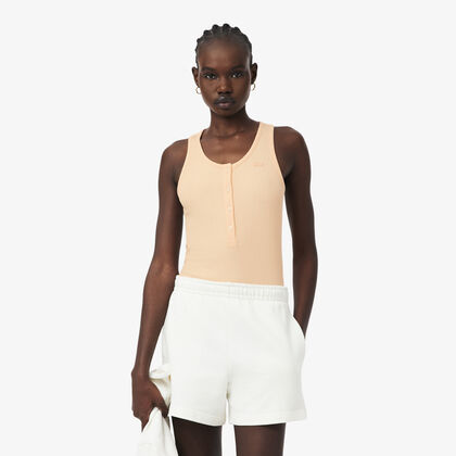 قميص داخلي قطني مضلع بقصة ضيقة