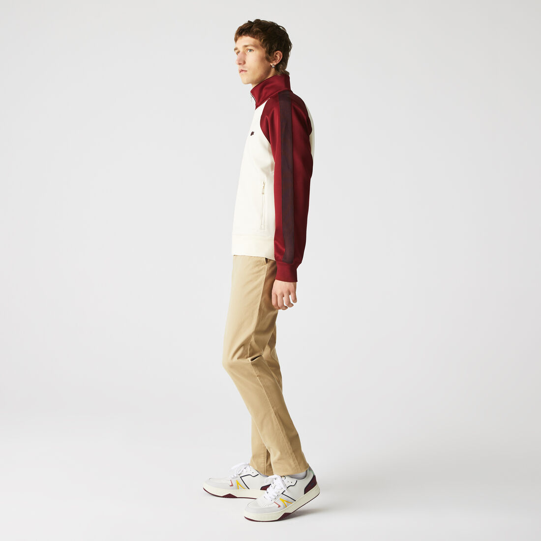 بنطال التشينو من الجبردين المرن بقصة ضيقة للرجال بنطال التشينو من الجبردين المرن بقصة ضيقة للرجال