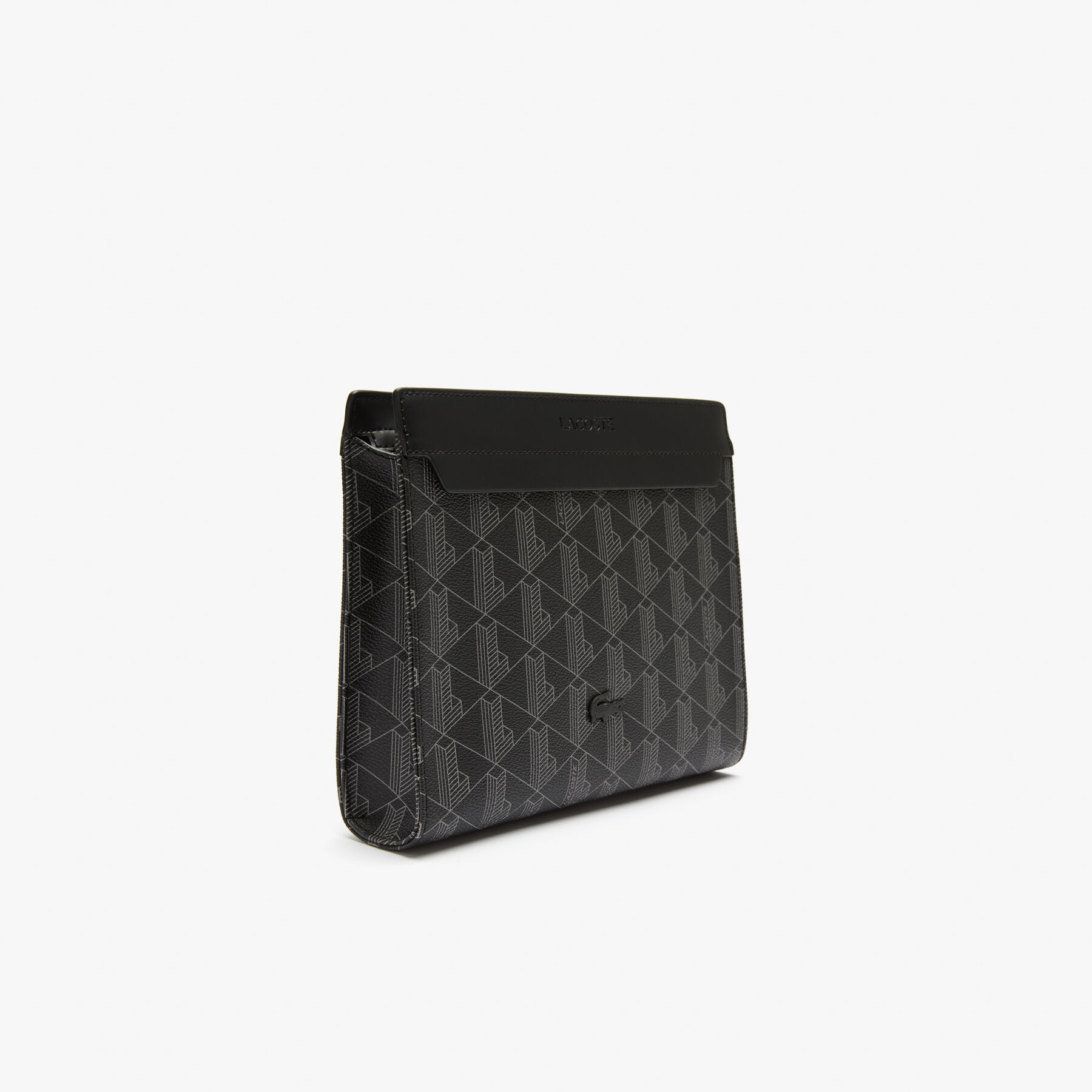 Men's The Blend Monogram Print Canvas Toiletry Bag lacoste men s the blend monogram print canvas toiletry bag