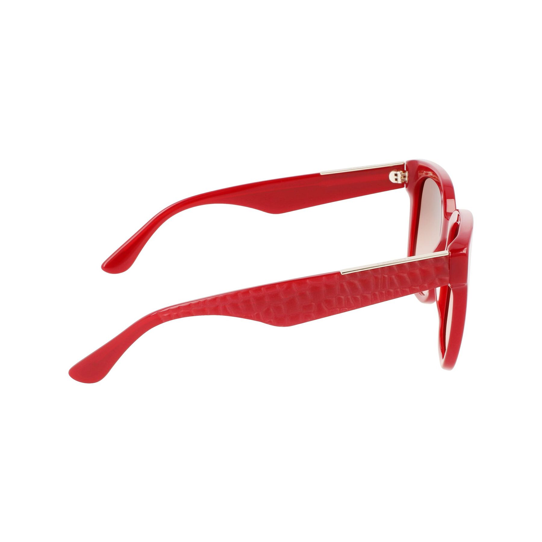 lacoste women s rectangle acetate croco skin sunglasses