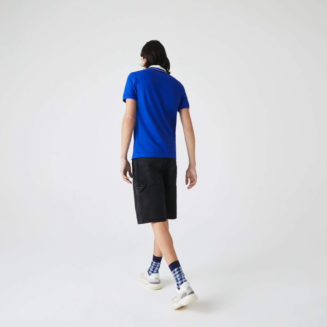 Men’s Lacoste Slim Fit Striped Collar Cotton Piqué Polo Men’s Lacoste Slim Fit Striped Collar Cotton Piqué Polo