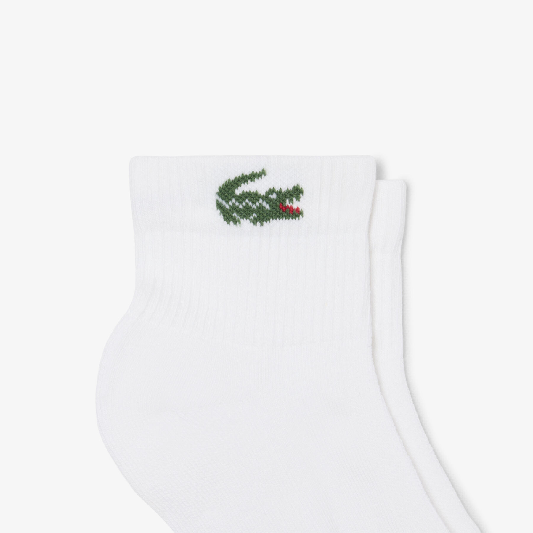 lacoste 6 pack striped cotton ankle socks