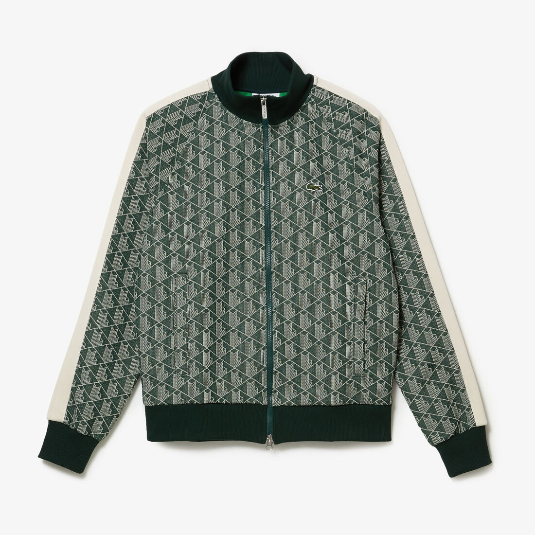 سويت شيرت بقصة عادية وسحّاب ونقشة شعار الماركة للرجال سويت شيرت بقصة عادية وسحّاب ونقشة شعار الماركة للرجال