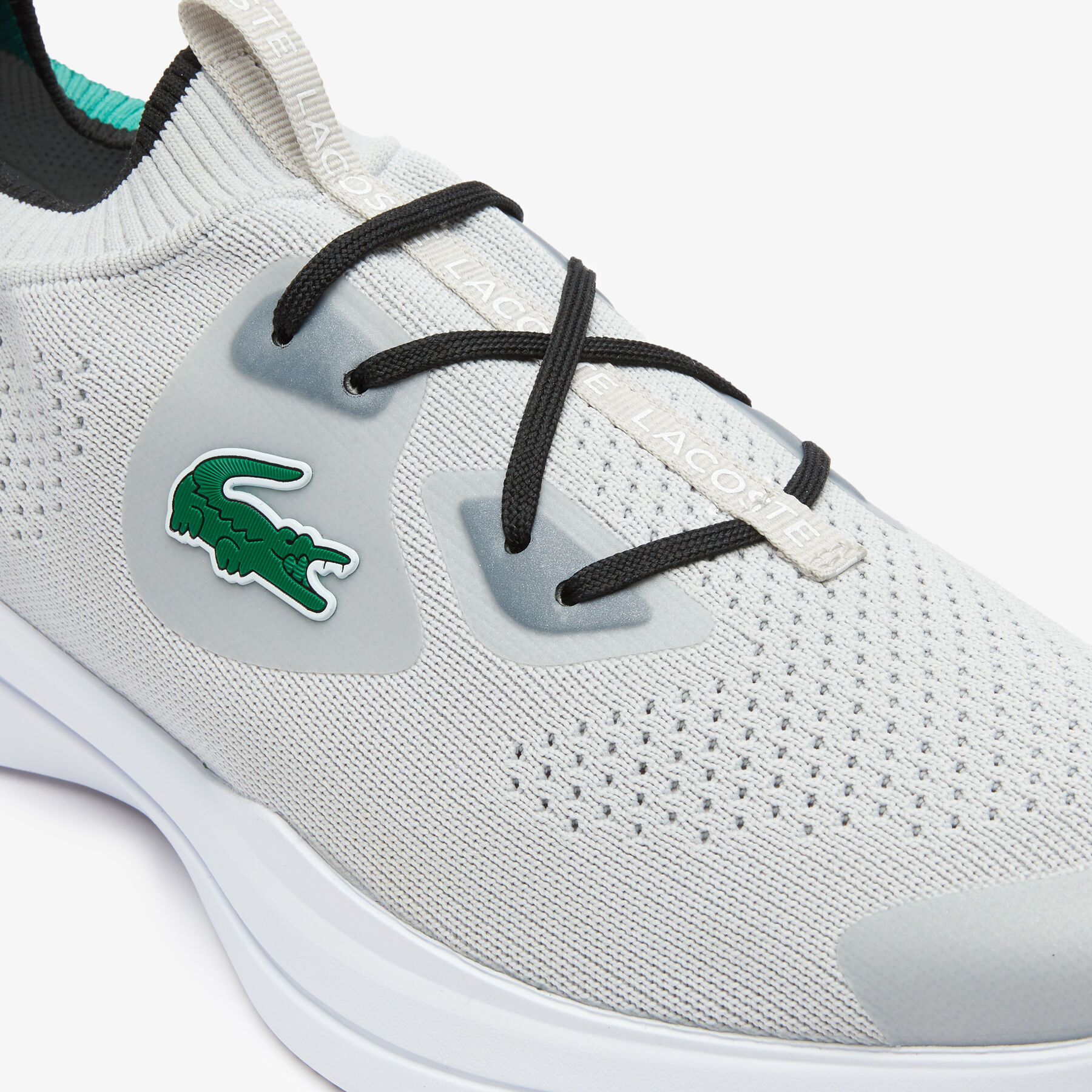 men s lacoste run spin knit textile sneakers
