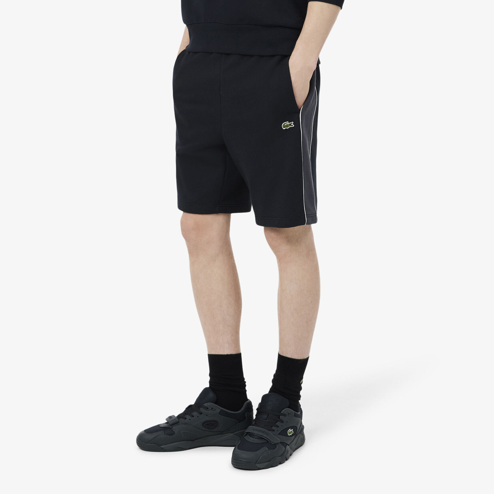 Regular Fit Colour-Block Fleece Shorts
