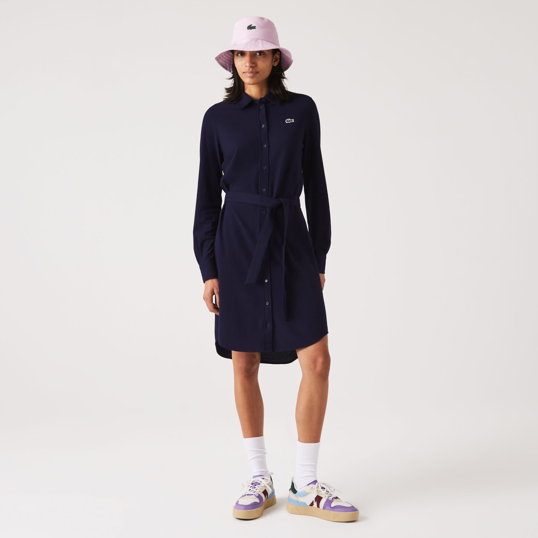 Women's Lacoste Adjustable Cotton Pique Polo Dress women s lacoste adjustable cotton pique polo dress