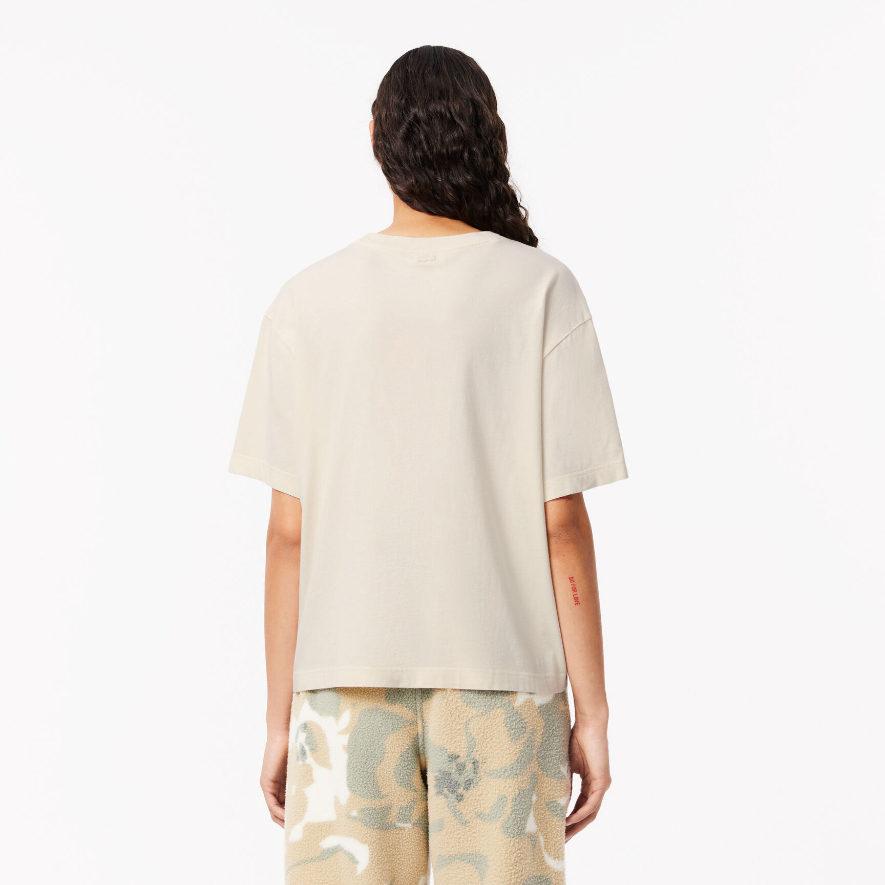 Oversized Wash Effect Badge T-shirt