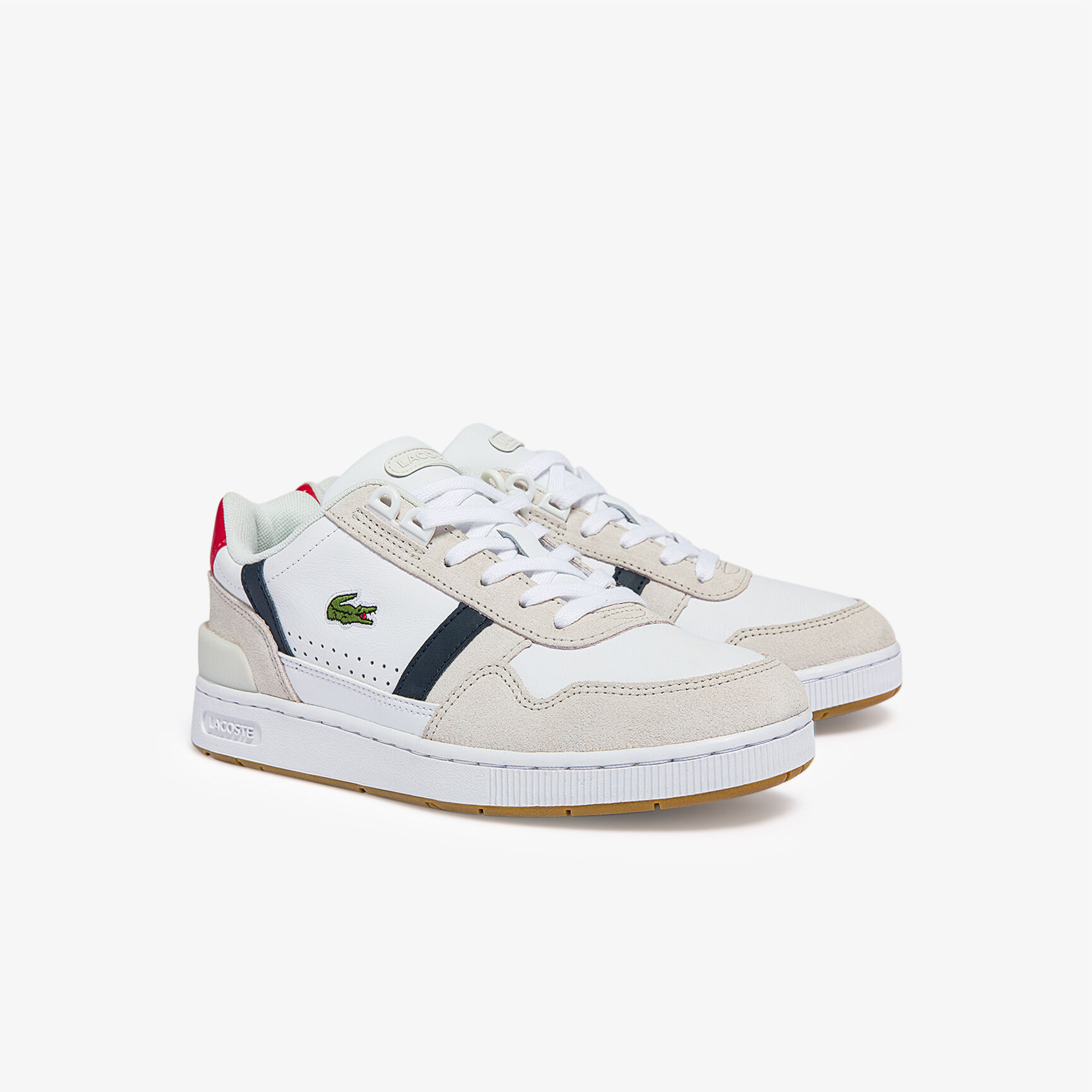 Women's T-Clip Tricolour Leather and Suede Trainers Women's T-Clip Tricolour Leather and Suede Trainers