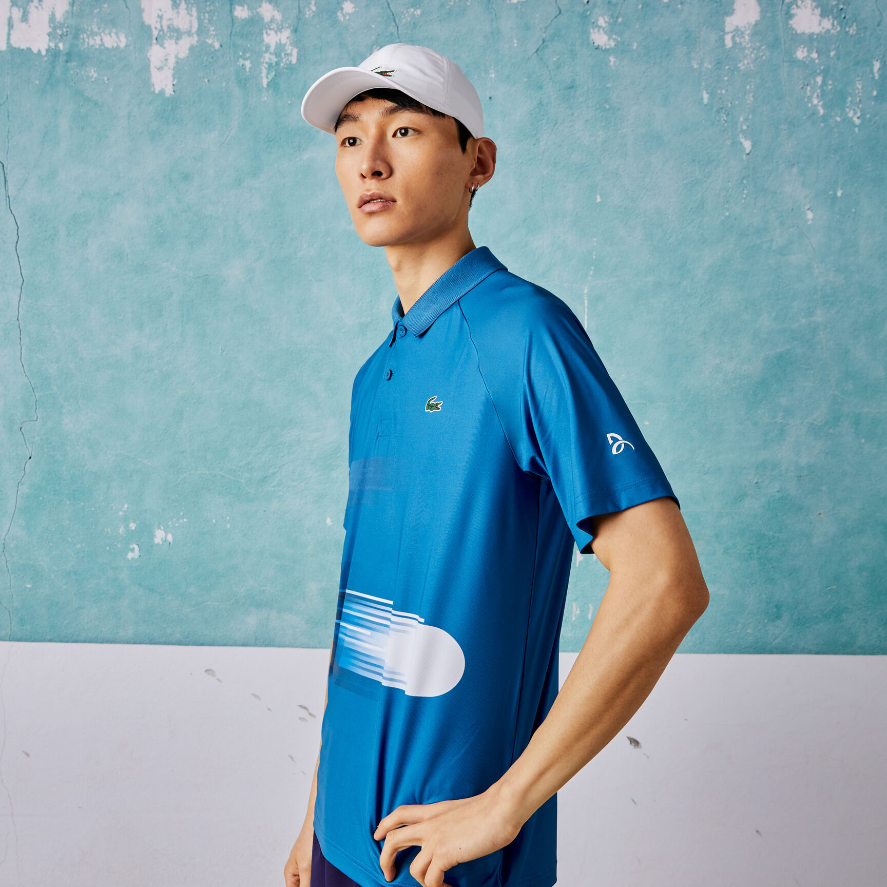 تيشيرت بولو مطاطي مطبوع للرجال مجموعة Lacoste SPORT x Novak Djokovic تيشيرت بولو مطاطي مطبوع للرجال مجموعة Lacoste SPORT x Novak Djokovic