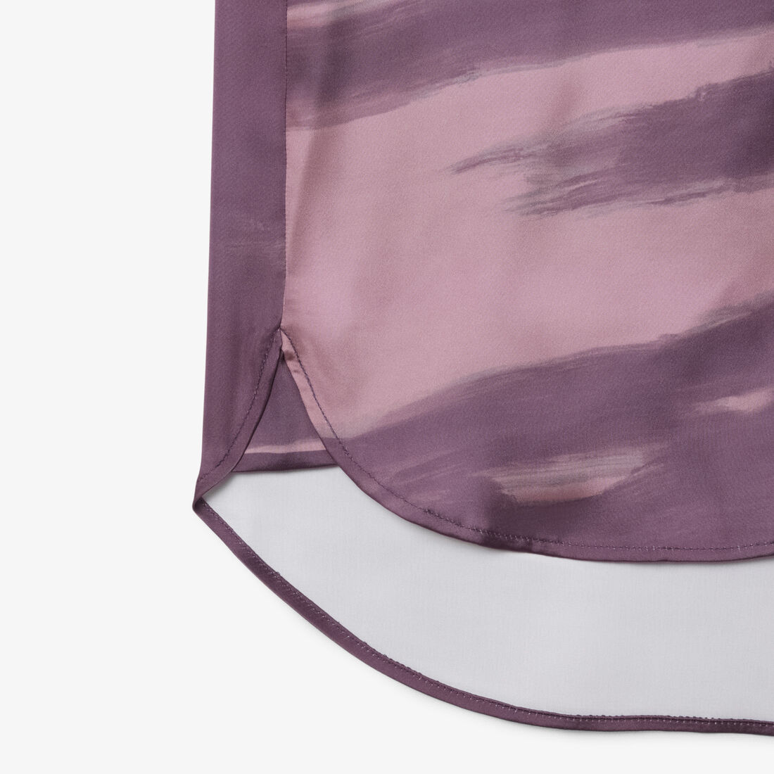 Oversized Landscape Print Satin Shirt Oversized Landscape Print Satin Shirt