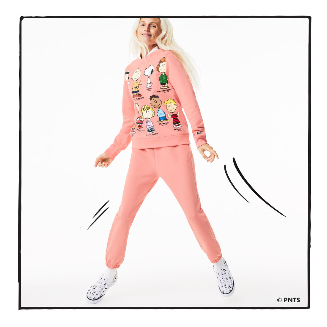 Women's Lacoste x Peanuts Crew Neck Organic Cotton Sweatshirt Women's Lacoste x Peanuts Crew Neck Organic Cotton Sweatshirt