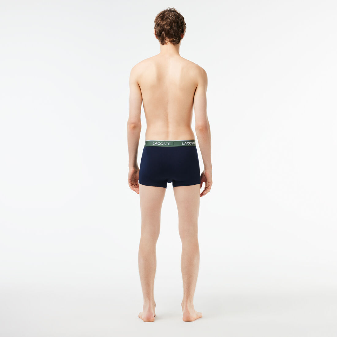 Pack Of 3 Navy Casual Trunks With Contrasting Waistband Pack Of 3 Navy Casual Trunks With Contrasting Waistband
