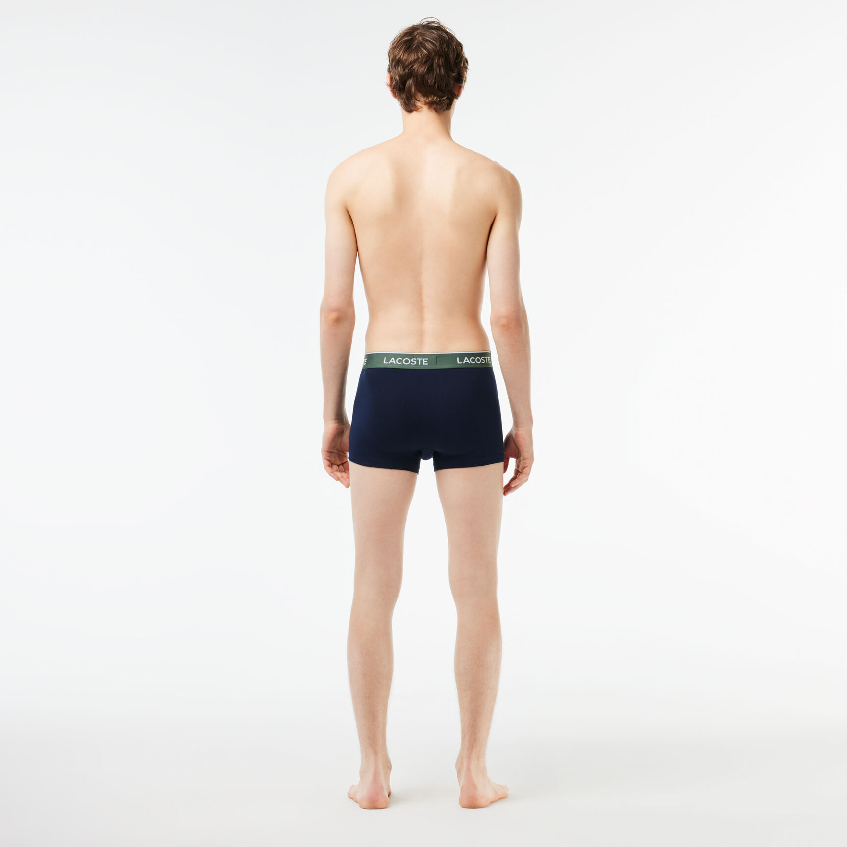 Pack Of 3 Navy Casual Trunks With Contrasting Waistband Pack Of 3 Navy Casual Trunks With Contrasting Waistband