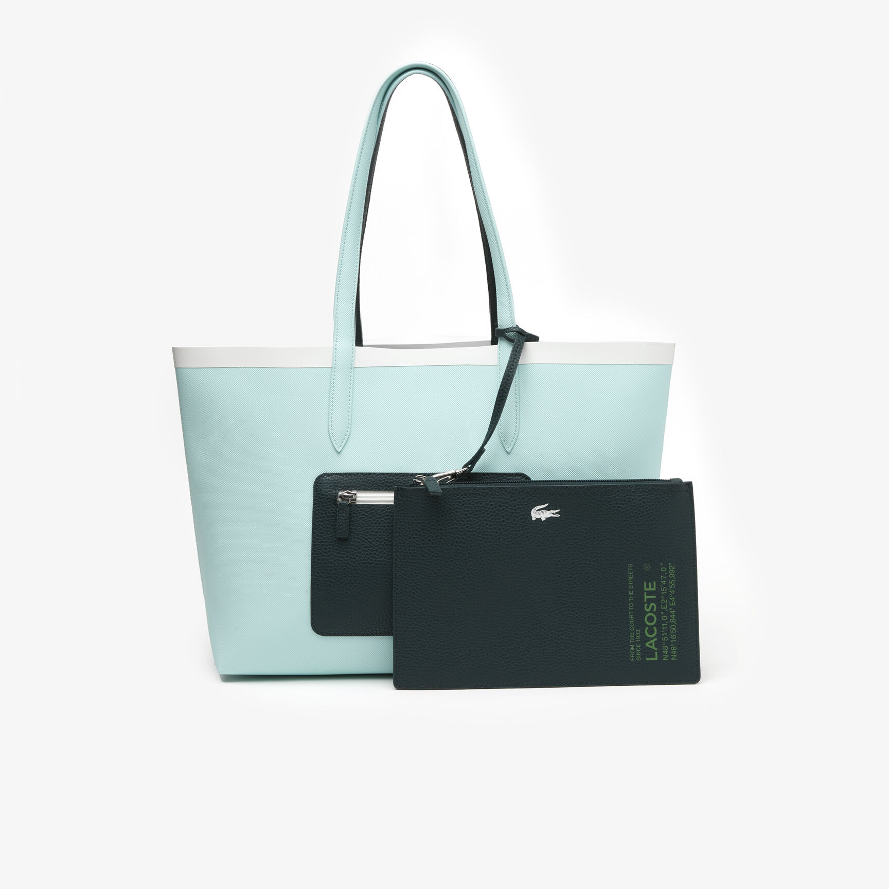 Women’s Lacoste Anna Reversible Tote with Zipped Pouch Women’s Lacoste Anna Reversible Tote with Zipped Pouch