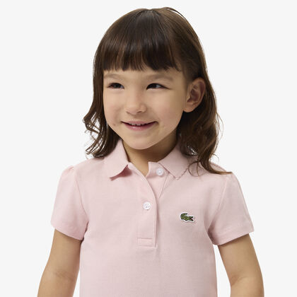 Scalloped Collar Pique Polo Shirt