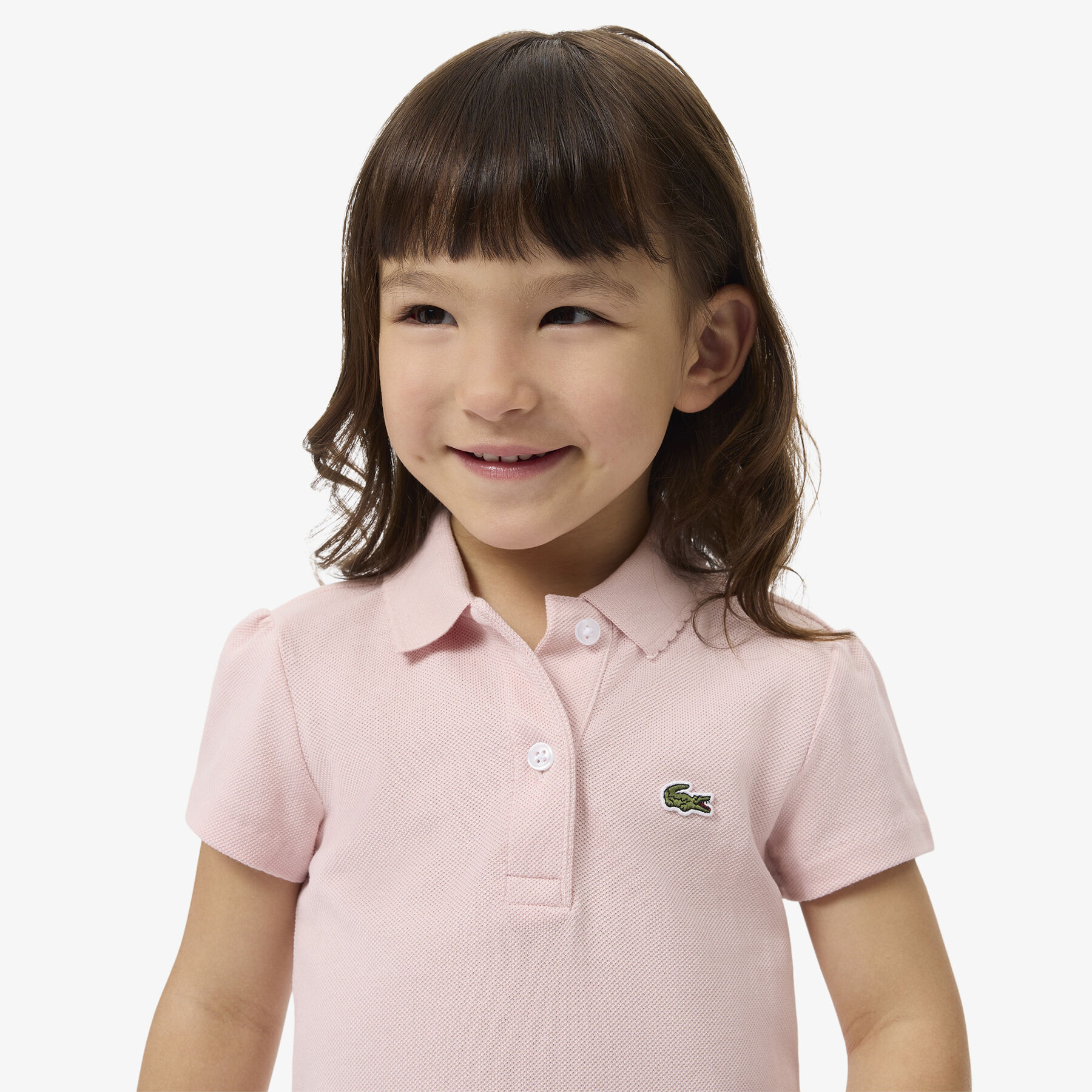 Scalloped Collar Pique Polo Shirt Scalloped Collar Pique Polo Shirt