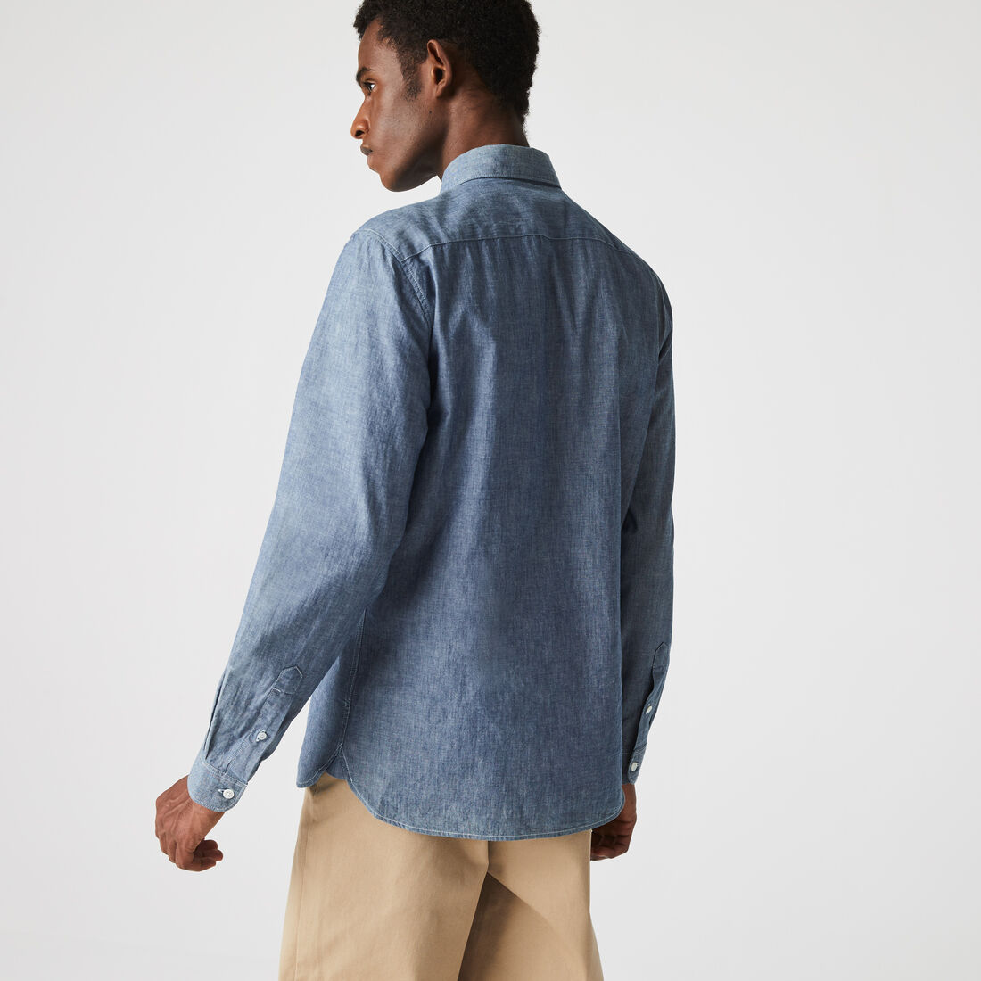 Men's Slim Fit Cotton Chambray Shirt Men's Slim Fit Cotton Chambray Shirt
