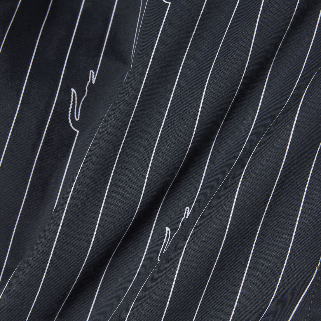 Crocodile Print Stripe Cotton Shorts Crocodile Print Stripe Cotton Shorts