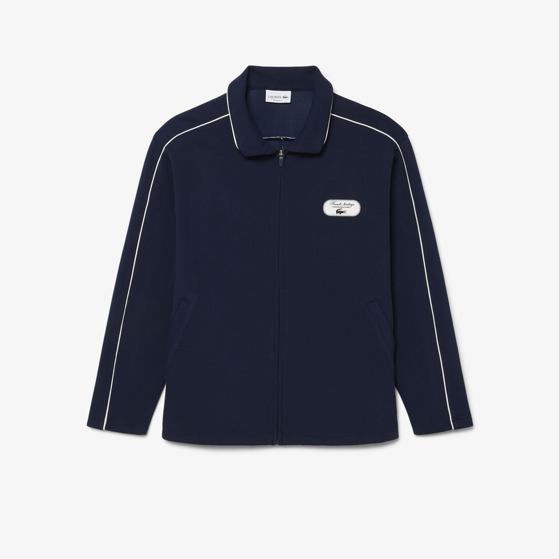 Tennis Heritage Zipped Badge Accent Sweatshirt lacoste tennis heritage zipped badge accent sweatshirt