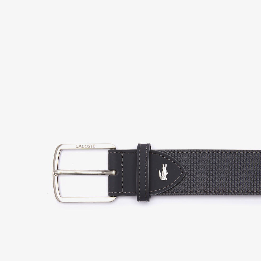 Men's Lacoste Engraved Buckle Reversible Piqué Leather Belt Men's Lacoste Engraved Buckle Reversible Piqué Leather Belt