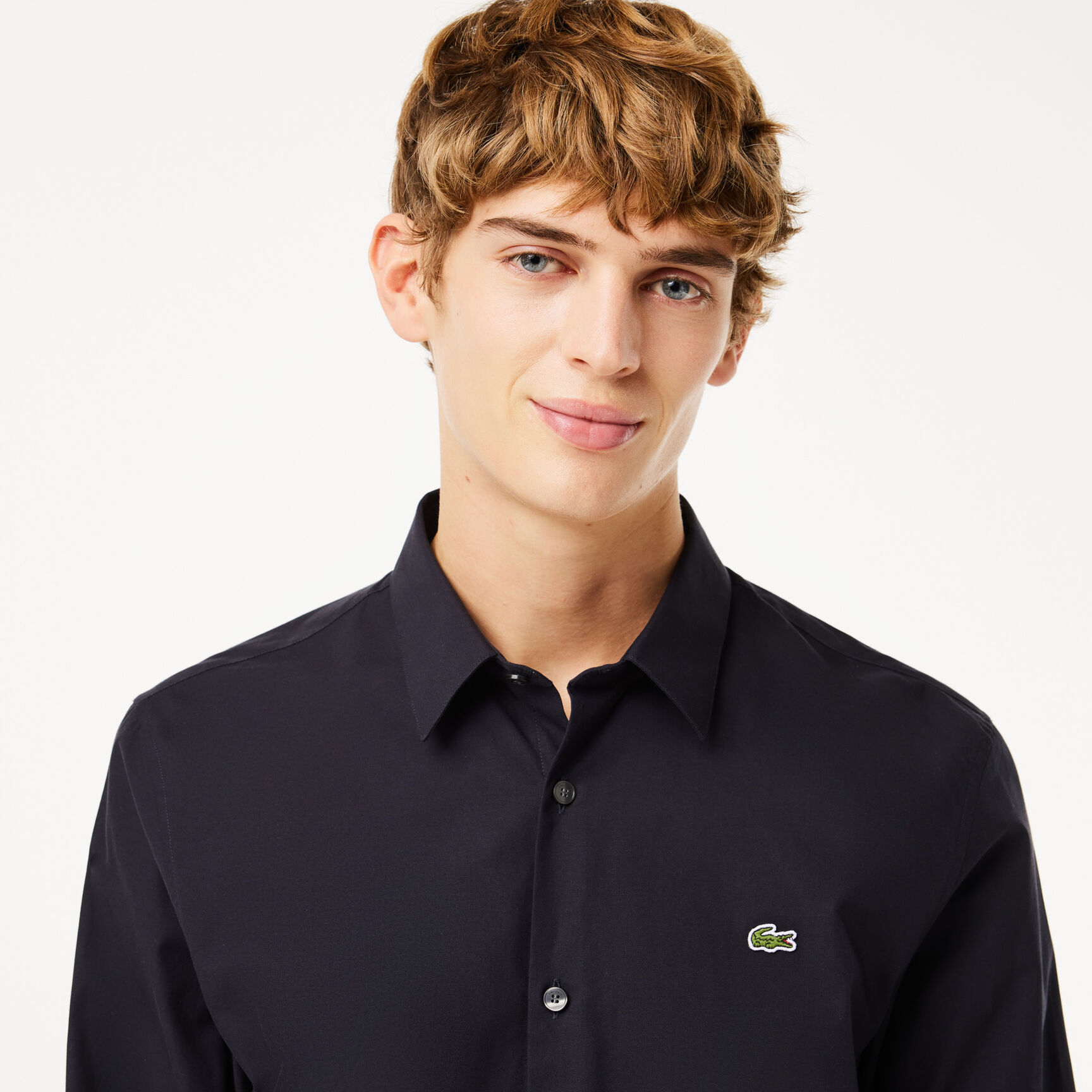 Slim Fit Stretch Cotton Poplin Shirt