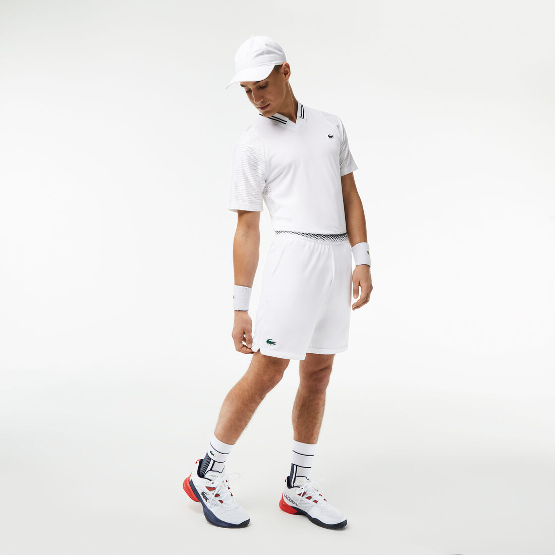 شورت قماش شبكي للرجال مجموعة Lacoste Tennis x Daniil Medvedev شورت قماش شبكي للرجال مجموعة Lacoste Tennis x Daniil Medvedev