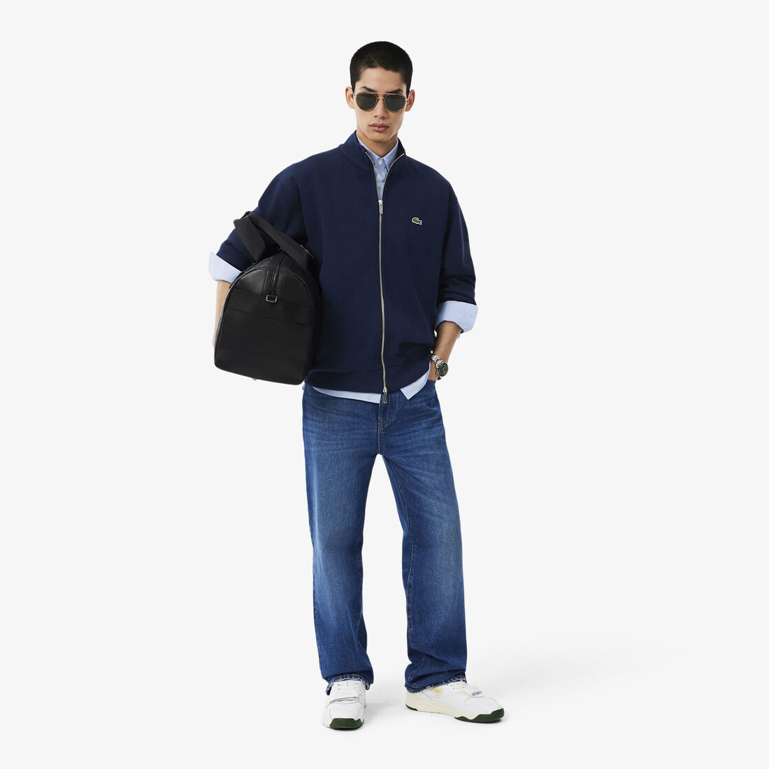 Double Face Pique Zipped Sweatshirt lacoste double face pique zipped sweatshirt