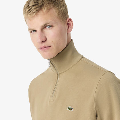 Zip-up High Neck Interlock Sweatshirt 