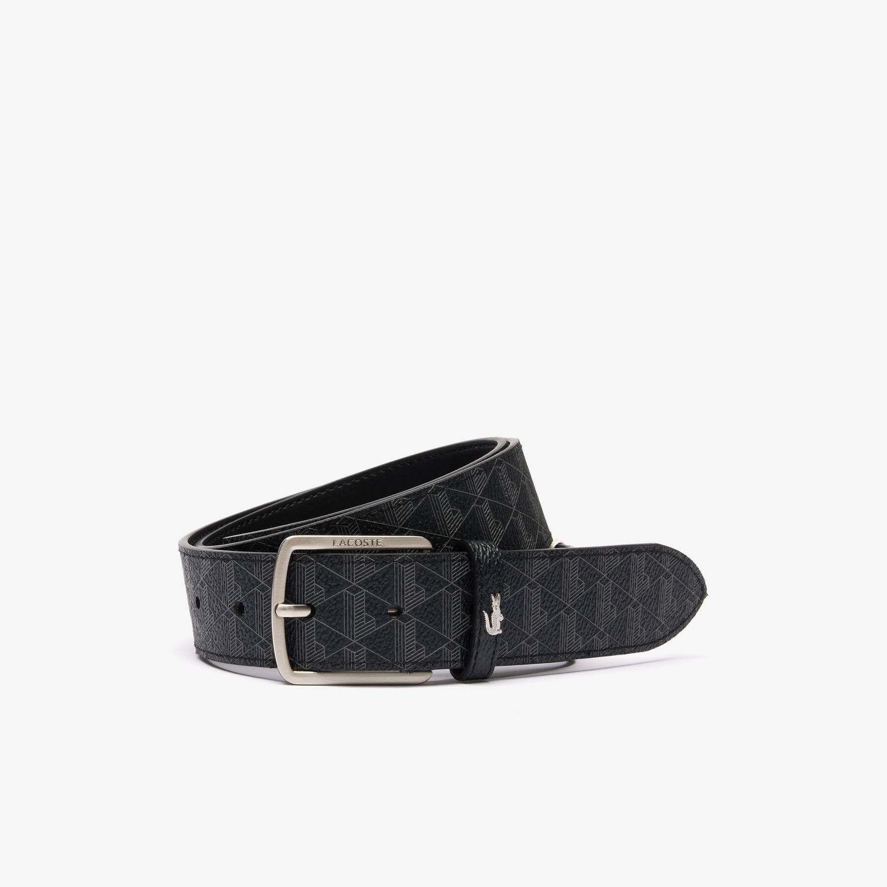 lacoste the blend monogram print belt