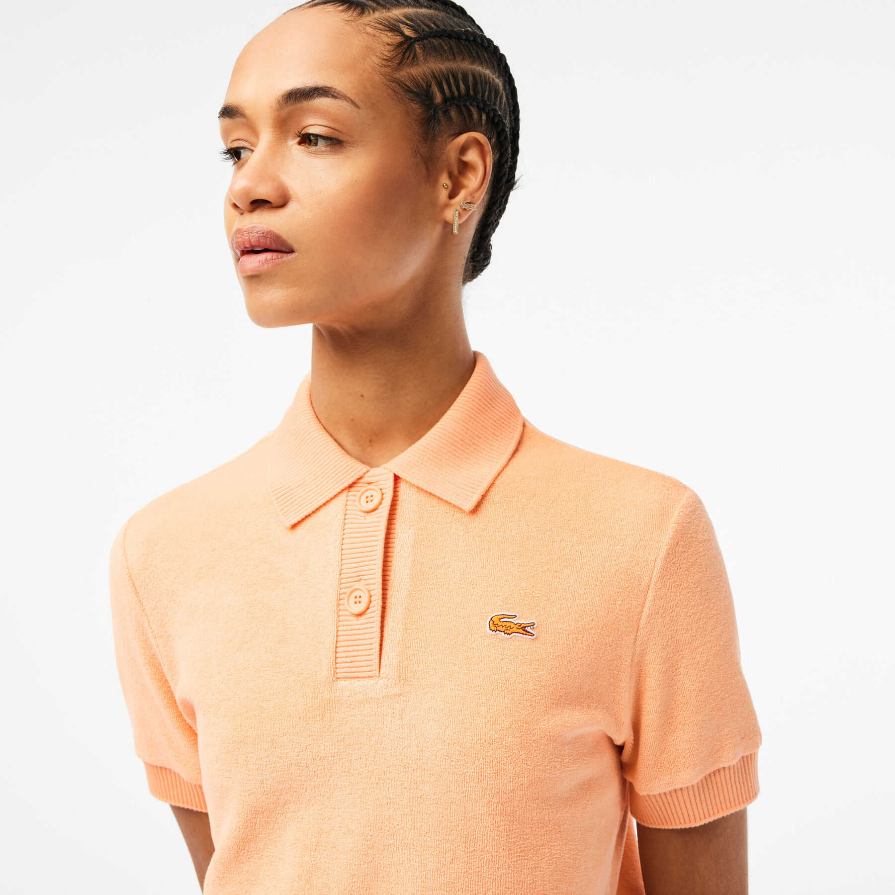 Women's Lacoste Organic Cotton Terry Polo Shirt Women's Lacoste Organic Cotton Terry Polo Shirt