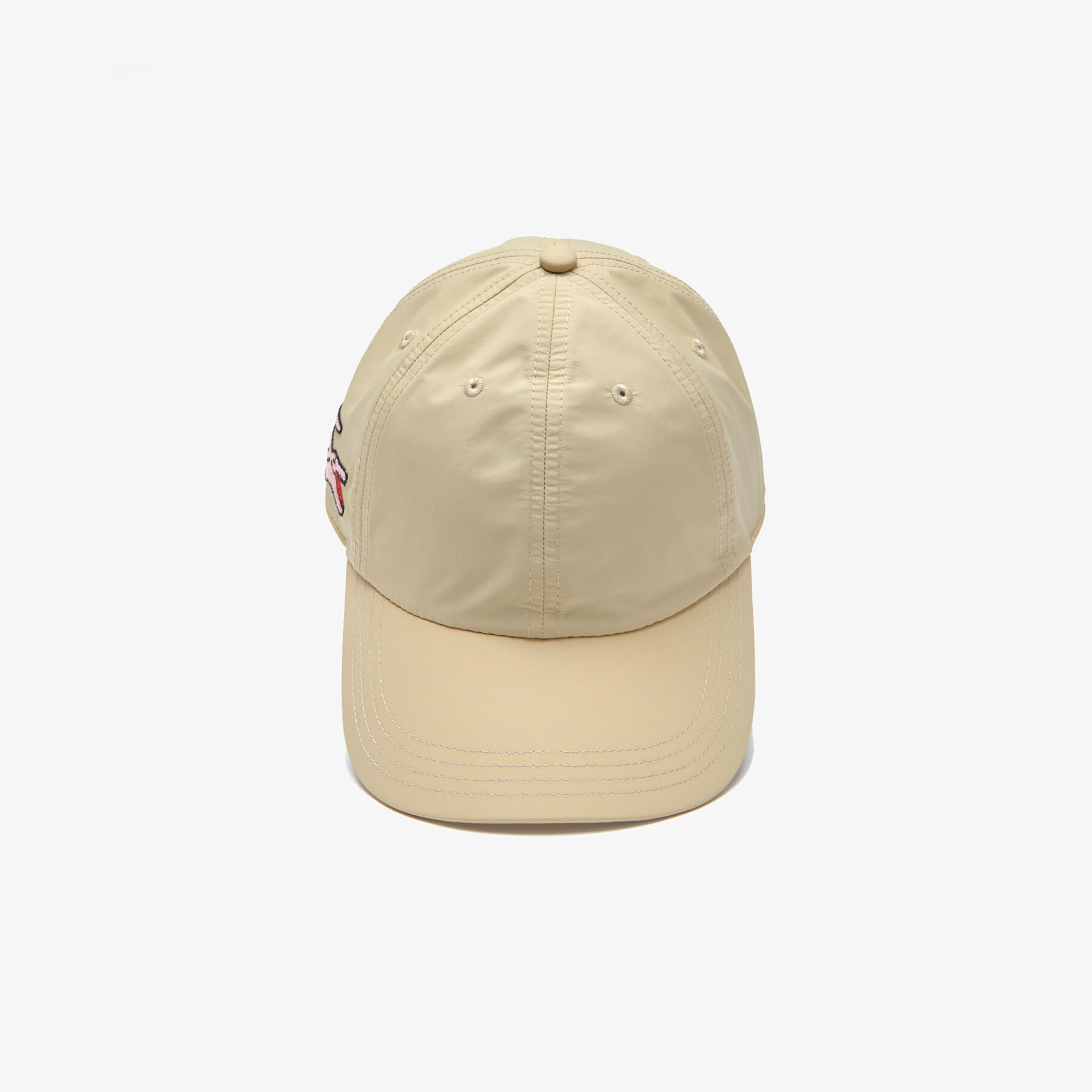 lacoste women s oversized embroidered crocodile lightweight nylon cap
