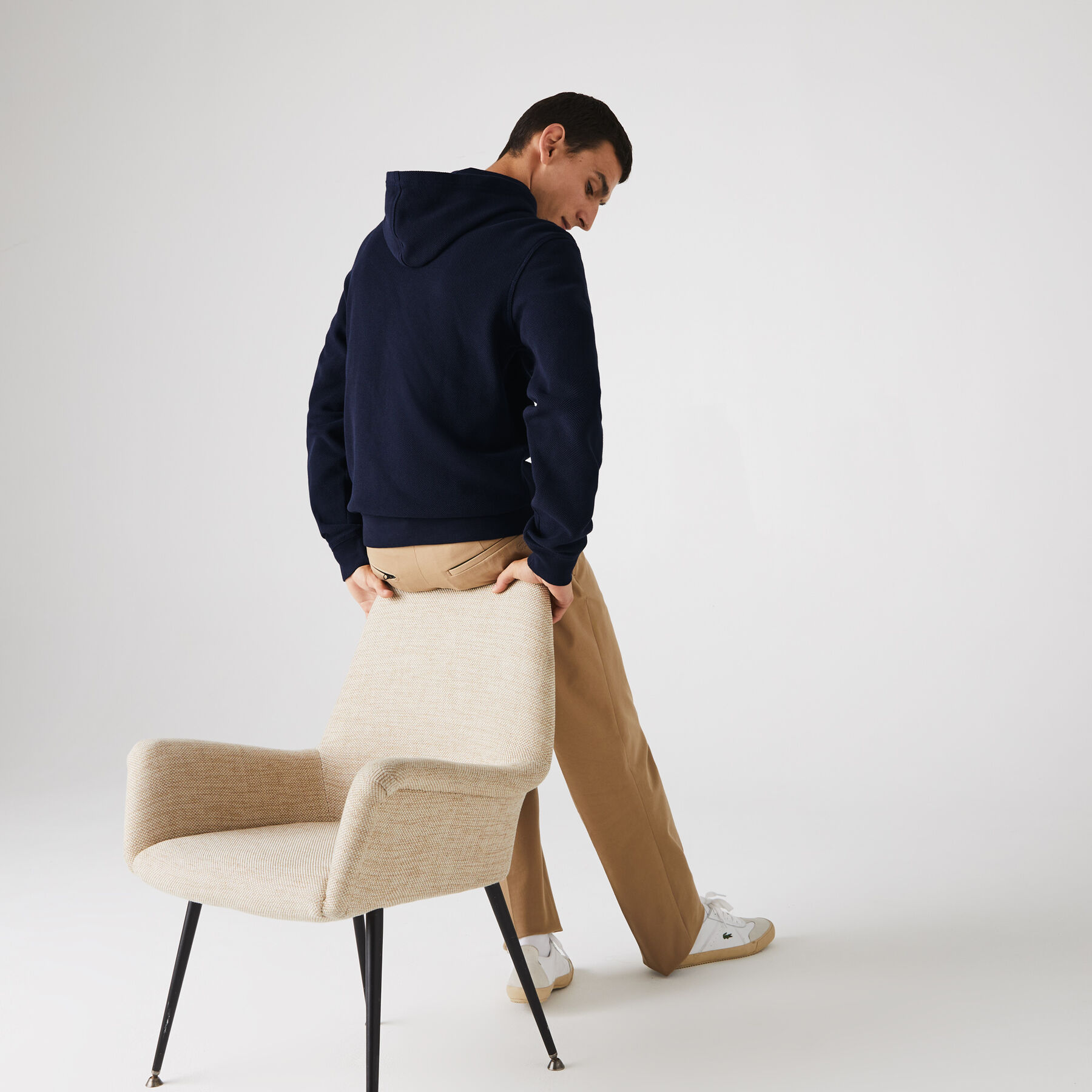 Men's Zip Hooded Organic Cotton Piqué Sweatshirt lacoste men s zip hooded organic cotton piqu sweatshirt