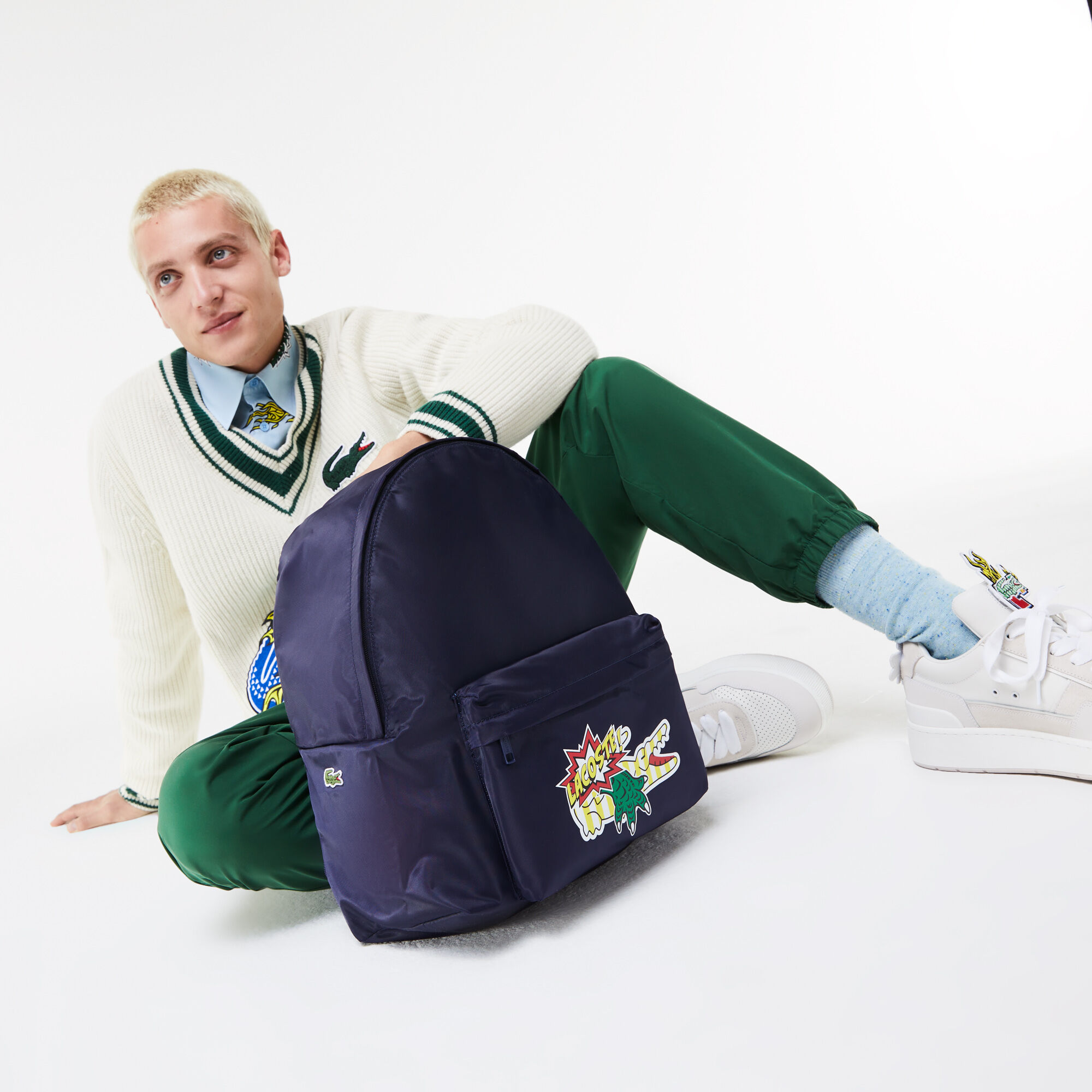 Lacoste backpack green clearance