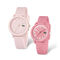 lacoste pink silicone watch gift set