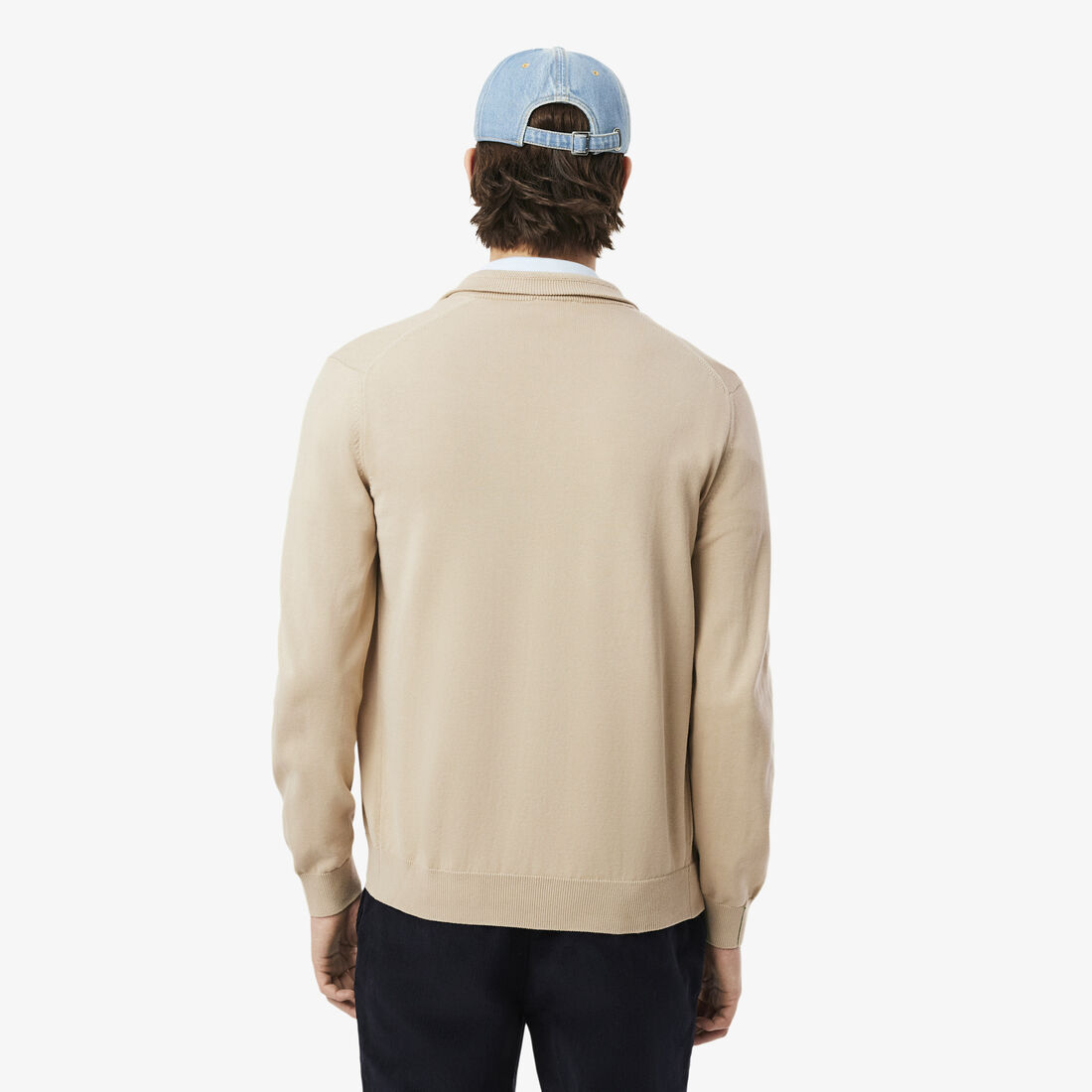 Zipped High Neck Cotton Sweater Zipped High Neck Cotton Sweater