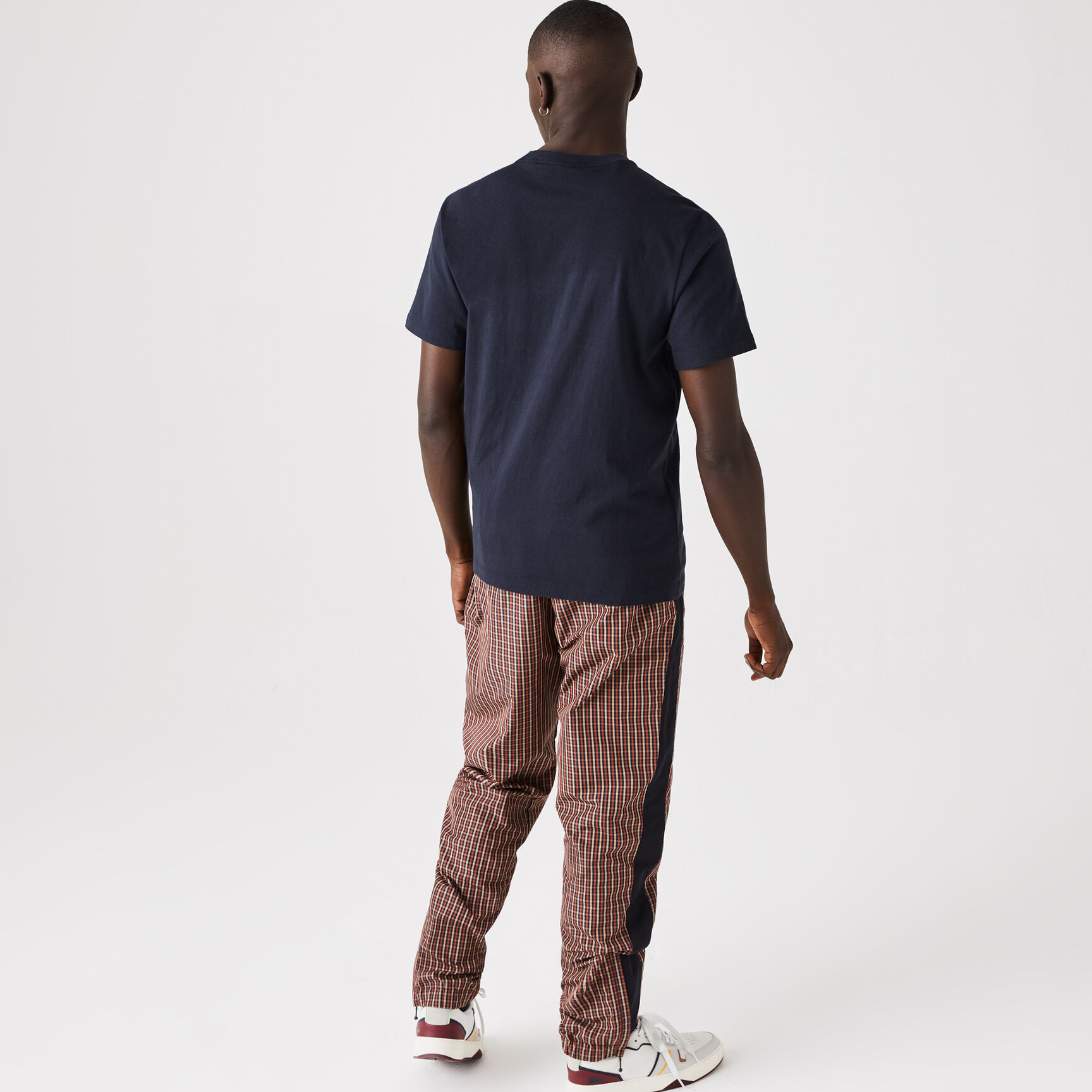 Men's Crew Neck Pennants L Badge Cotton T-Shirt