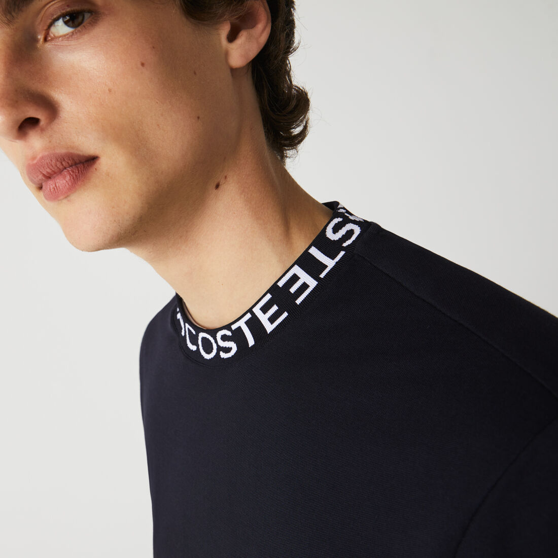 Men's Branded Collar Ultra-Lightweight Pique T-shirt Men's Branded Collar Ultra-Lightweight Pique T-shirt