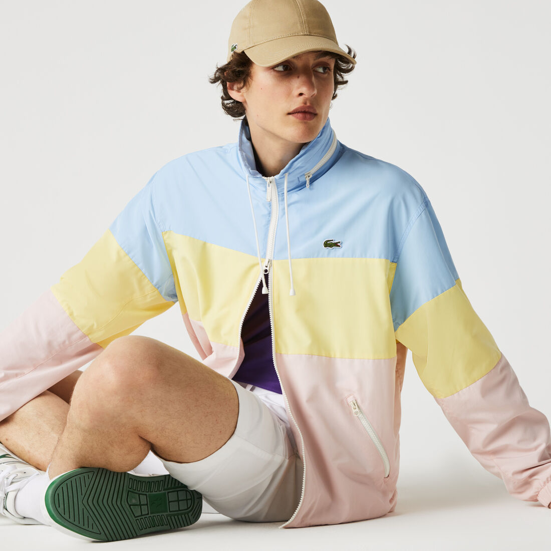 Men’s Concealed Hood Water-Resistant Colorblock Jacket Men’s Concealed Hood Water-Resistant Colorblock Jacket