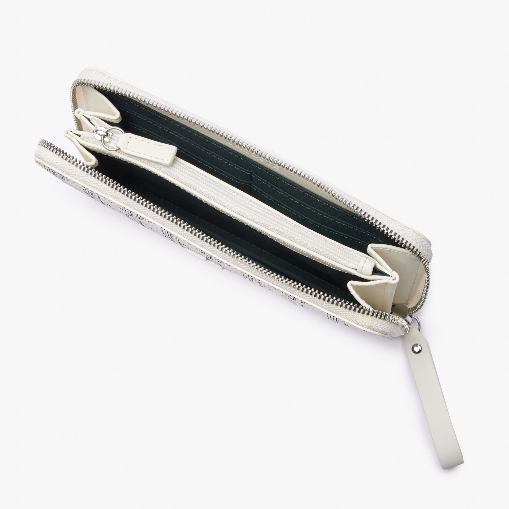 Women's Lacoste Monogram Print Zip Wallet