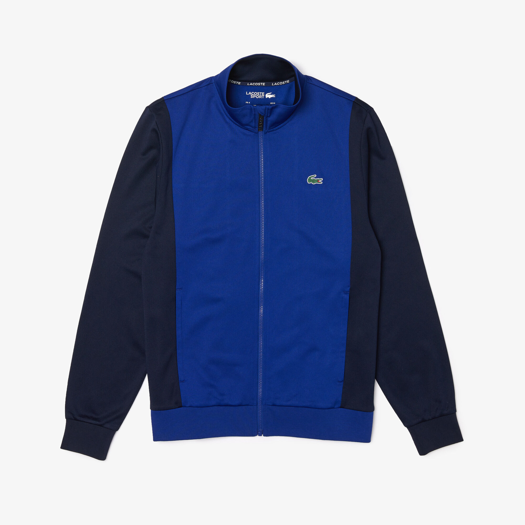 Men's Lacoste SPORT Resistant Bicolor Piqué Zip Sweatshirt, Blue